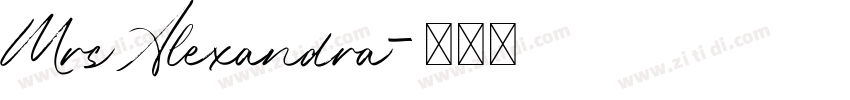 Mrs Alexandra字体转换